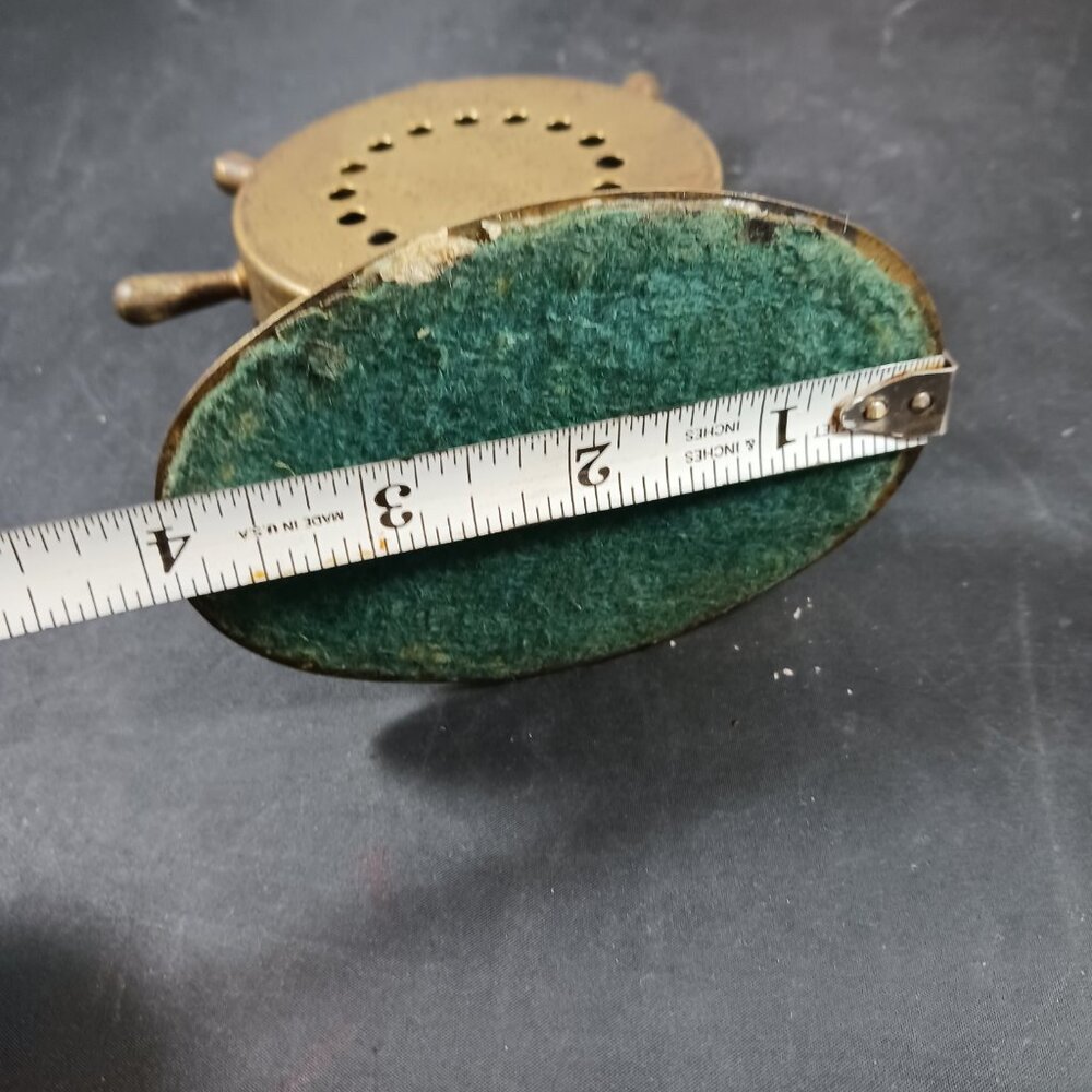 Vintage 50's Brass Ship Wheel Thermometer Williams Insulation Co - Picture 7 of 11